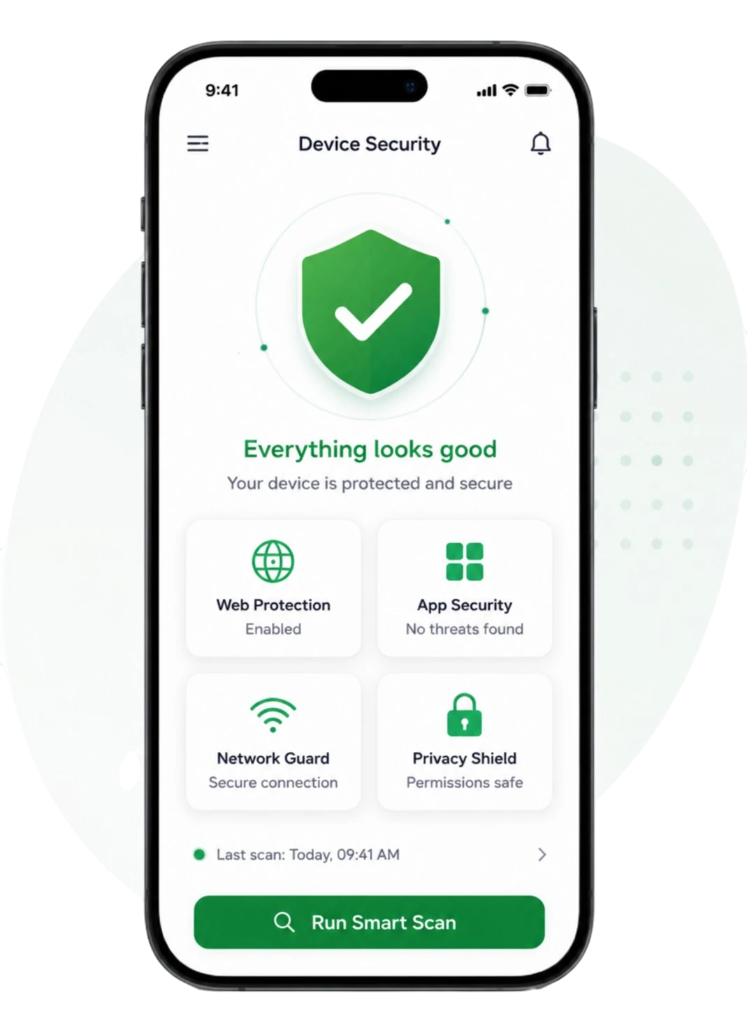 Preview of the mobile security check app
